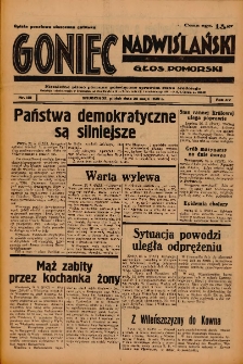 Goniec Nadwiślański: Głos Pomorski: Niezależne pismo poranne, poświęcone sprawom stanu średniego 1939.05.26 R.15 Nr121