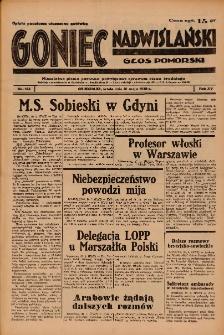 Goniec Nadwiślański: Głos Pomorski: Niezależne pismo poranne, poświęcone sprawom stanu średniego 1939.05.31 R.15 Nr124