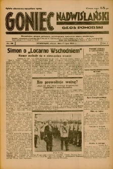 Goniec Nadwiślański: Głos Pomorski: Niezależne pismo poranne, poświęcone sprawom stanu średniego 1934.07.17 R.10 Nr160