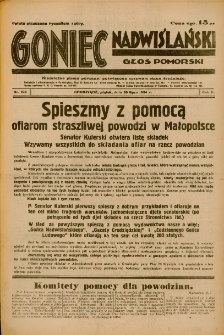 Goniec Nadwiślański: Głos Pomorski: Niezależne pismo poranne, poświęcone sprawom stanu średniego 1934.07.20 R.10 Nr163