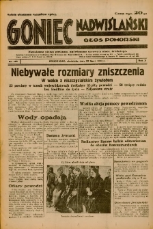 Goniec Nadwiślański: Głos Pomorski: Niezależne pismo poranne, poświęcone sprawom stanu średniego 1934.07.22 R.10 Nr165