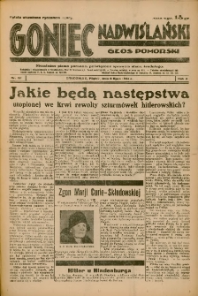 Goniec Nadwiślański: Głos Pomorski: Niezależne pismo poranne, poświęcone sprawom stanu średniego 1934.07.06 R.10 Nr151