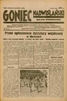 Goniec Nadwiślański: Głos Pomorski: Niezależne pismo poranne, poświęcone sprawom stanu średniego 1934.07.08 R.10 Nr153