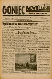 Goniec Nadwiślański: Głos Pomorski: Niezależne pismo poranne, poświęcone sprawom stanu średniego 1934.07.12 R.10 Nr156