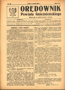 Orędownik Powiatu Gnieźnieńskiego: wychodzi w każdą środę i sobotę 1921.04.06 R.70 Nr28