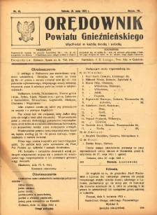 Orędownik Powiatu Gnieźnieńskiego: wychodzi w każdą środę i sobotę 1921.05.21 R.70 Nr41