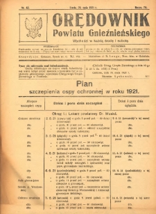 Orędownik Powiatu Gnieźnieńskiego: wychodzi w każdą środę i sobotę 1921.05.25 R.70 Nr42