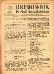 Orędownik Powiatu Gnieźnieńskiego: wychodzi w każdą środę i sobotę 1921.06.29 R.70 Nr52