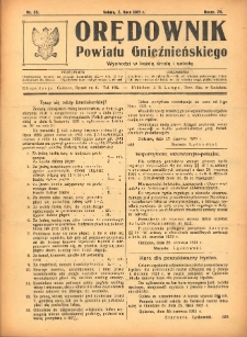 Orędownik Powiatu Gnieźnieńskiego: wychodzi w każdą środę i sobotę 1921.07.02 R.70 Nr53