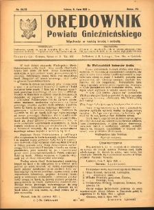 Orędownik Powiatu Gnieźnieńskiego: wychodzi w każdą środę i sobotę 1921.07.09 R.70 Nr54-55