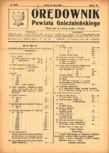 Orędownik Powiatu Gnieźnieńskiego: wychodzi w każdą środę i sobotę 1921.07.16 R.70 Nr56-57