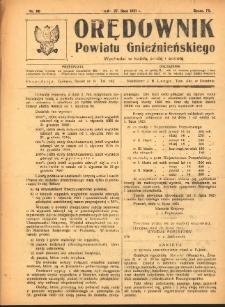 Orędownik Powiatu Gnieźnieńskiego: wychodzi w każdą środę i sobotę 1921.07.27 R.70 Nr60