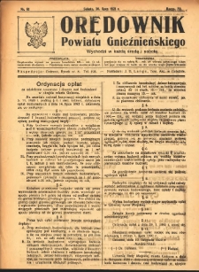 Orędownik Powiatu Gnieźnieńskiego: wychodzi w każdą środę i sobotę 1921.07.30 R.70 Nr61