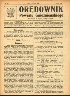 Orędownik Powiatu Gnieźnieńskiego: wychodzi w każdą środę i sobotę 1921.08.03 R.70 Nr62