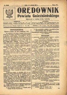 Orędownik Powiatu Gnieźnieńskiego: wychodzi w każdą środę i sobotę 1921.08.27 R.70 Nr68-69