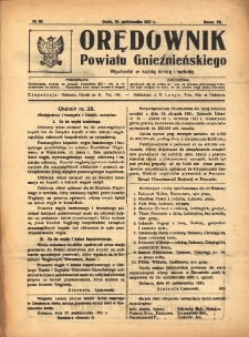 Orędownik Powiatu Gnieźnieńskiego: wychodzi w każdą środę i sobotę 1921.10.19 R.70 Nr84