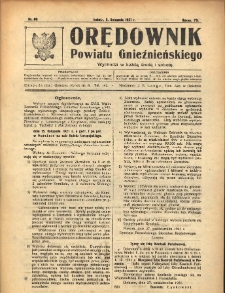 Orędownik Powiatu Gnieźnieńskiego: wychodzi w każdą środę i sobotę 1921.11.05 R.70 Nr89