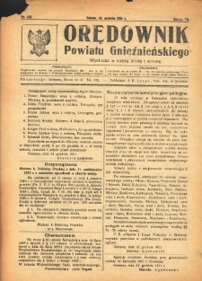 Orędownik Powiatu Gnieźnieńskiego: wychodzi w każdą środę i sobotę 1921.12.24 R.70 Nr103
