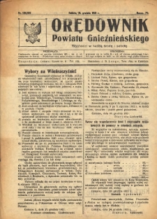 Orędownik Powiatu Gnieźnieńskiego: wychodzi w każdą środę i sobotę 1921.12.31 R.70 Nr104-105