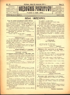 Orędownik Powiatowy: wychodzi we wtorki i soboty 1922.09.23 R.71 Nr75