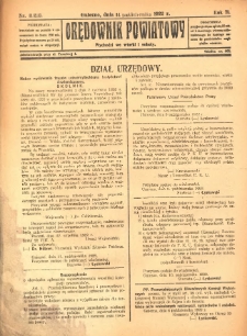 Orędownik Powiatowy: wychodzi we wtorki i soboty 1922.10.14 R.71 Nr81-82-83