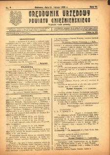 Orędownik Urzędowy Powiatu Gnieźnieńskiego: wychodzi wedle potrzeby 1923.02.13 R.72 Nr9