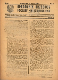 Orędownik Urzędowy Powiatu Gnieźnieńskiego: wychodzi wedle potrzeby 1923.06.27 R.72 Nr35