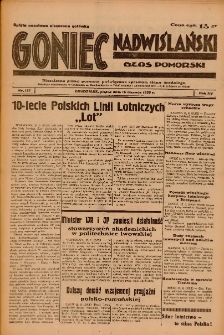 Goniec Nadwiślański: Głos Pomorski: Niezależne pismo poranne, poświęcone sprawom stanu średniego 1939.06.16 R.15 Nr137