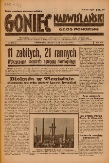 Goniec Nadwiślański: Głos Pomorski: Niezależne pismo poranne, poświęcone sprawom stanu średniego 1939.06.20 R.15 Nr140