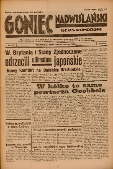 Goniec Nadwiślański: Głos Pomorski: Niezależne pismo poranne, poświęcone sprawom stanu średniego 1939.06.23 R.15 Nr143