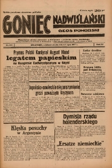 Goniec Nadwiślański: Głos Pomorski: Niezależne pismo poranne, poświęcone sprawom stanu średniego 1939.07.01-02 R.15 Nr149