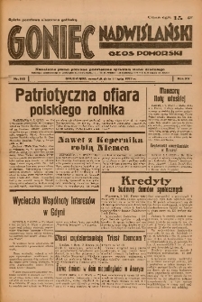Goniec Nadwiślański: Głos Pomorski: Niezależne pismo poranne, poświęcone sprawom stanu średniego 1939.07.06 R.15 Nr153