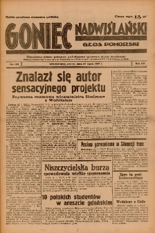 Goniec Nadwiślański: Głos Pomorski: Niezależne pismo poranne, poświęcone sprawom stanu średniego 1939.07.25 R.15 Nr169