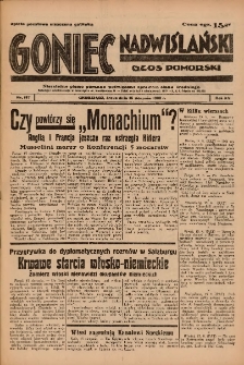 Goniec Nadwiślański: Głos Pomorski: Niezależne pismo poranne, poświęcone sprawom stanu średniego 1939.08.16 R.15 Nr187