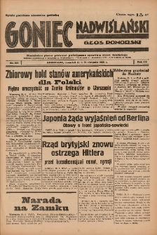 Goniec Nadwiślański: Głos Pomorski: Niezależne pismo poranne, poświęcone sprawom stanu średniego 1939.08.24 R.15 Nr194
