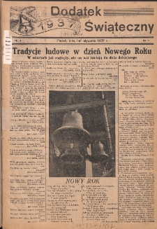Dodatek Świąteczny: tygodniowy dodatek do Gońca Nadwiślańskiego 1937.01.01 Nr1