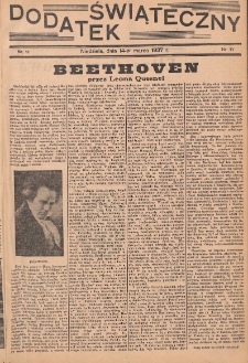 Dodatek Świąteczny: tygodniowy dodatek do Gońca Nadwiślańskiego 1937.03.14 Nr11