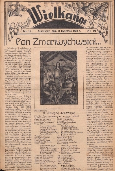 Dodatek Świąteczny: tygodniowy dodatek do Gońca Nadwiślańskiego 1938.04.17 Nr12