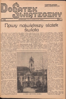 Dodatek Świąteczny: tygodniowy dodatek do Gońca Nadwiślańskiego 1938.10.09 Nr36