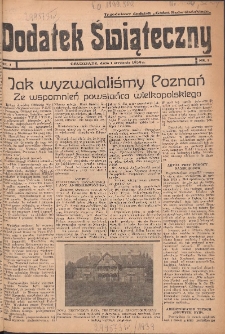Dodatek Świąteczny: tygodniowy dodatek do Gońca Nadwiślańskiego 1939.01.01 Nr1