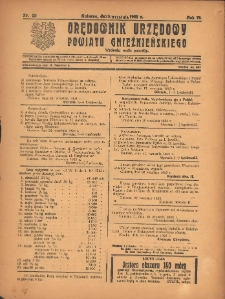Orędownik Urzędowy Powiatu Gnieźnieńskiego: wychodzi wedle potrzeby 1923.09.29 R.72 Nr52