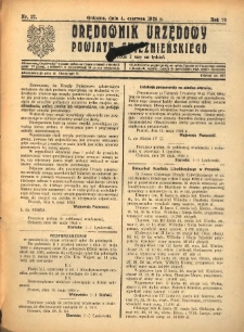 Orędownik Urzędowy Powiatu Gnieźnieńskiego: wychodzi 2 razy na tydzień 1924.06.04 R.73 Nr27