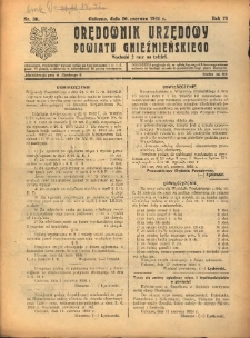 Orędownik Urzędowy Powiatu Gnieźnieńskiego: wychodzi 2 razy na tydzień 1924.06.20 R.73 Nr30