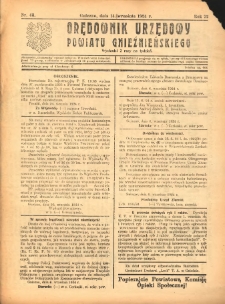 Orędownik Urzędowy Powiatu Gnieźnieńskiego: wychodzi 2 razy na tydzień 1924.09.14 R.73 Nr43