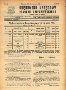 Orędownik Urzędowy Powiatu Gnieźnieńskiego: wychodzi 2 razy na tydzień 1924.12.24 R.73 Nr55
