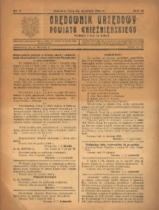 Orędownik Urzędowy Powiatu Gnieźnieńskiego: wychodzi 2 razy na tydzień 1925.01.15 R.74 Nr2