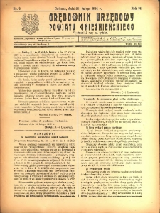 Orędownik Urzędowy Powiatu Gnieźnieńskiego: wychodzi 2 razy na tydzień 1925.02.20 R.74 Nr7