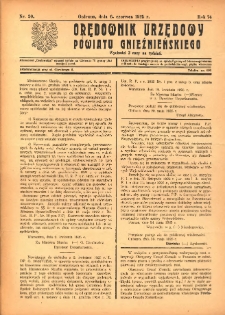 Orędownik Urzędowy Powiatu Gnieźnieńskiego: wychodzi 2 razy na tydzień 1925.06.06 R.74 Nr20