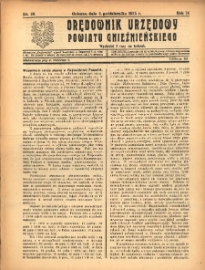 Orędownik Urzędowy Powiatu Gnieźnieńskiego: wychodzi 2 razy na tydzień 1925.10.02 R.74 Nr36