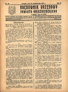 Orędownik Urzędowy Powiatu Gnieźnieńskiego: wychodzi 2 razy na tydzień 1925.10.23 R.74 Nr38